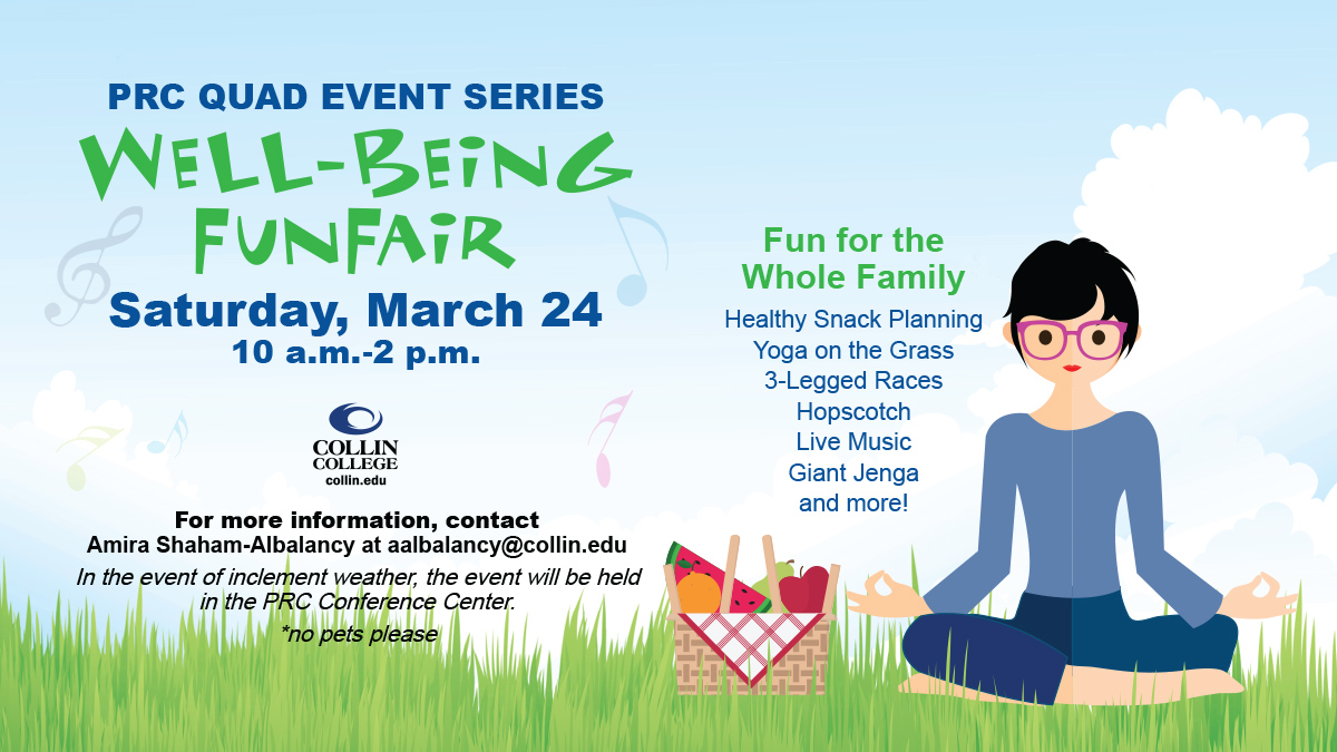 2018 Well-Being FunFair March 24 at the Preston Ridge Campus Quad
