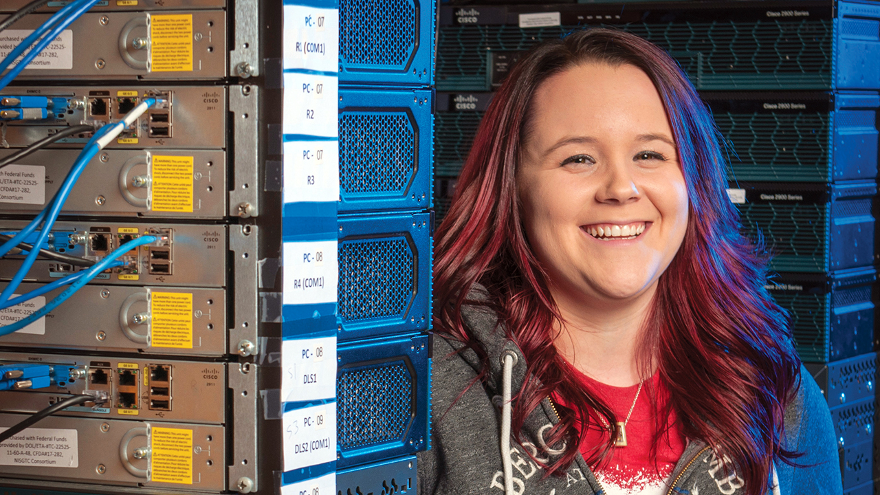 Senior network engineer Chelsea Bray is a Collin College workforce success story