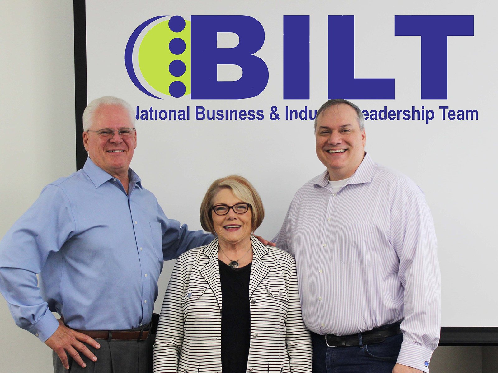 (L to R): Glenn Wintrich, chairman emeritus of the BILT; Ann Beheler, PI for CTC and originator of the BILT Model; and Matthew Glover, current chairman of the BILT will accept the national Hi-TEC’s 2019 Innovative Program Award in July.