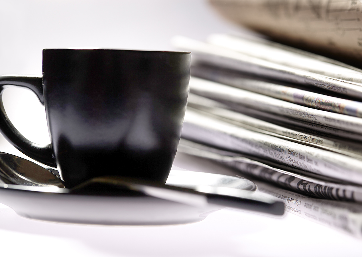 Coffee and Newspaper graphic