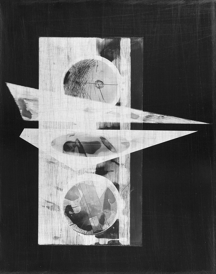 Ross Faircloth, Monolith, hand burnished gelatin-silver print, 11”x14", 2022